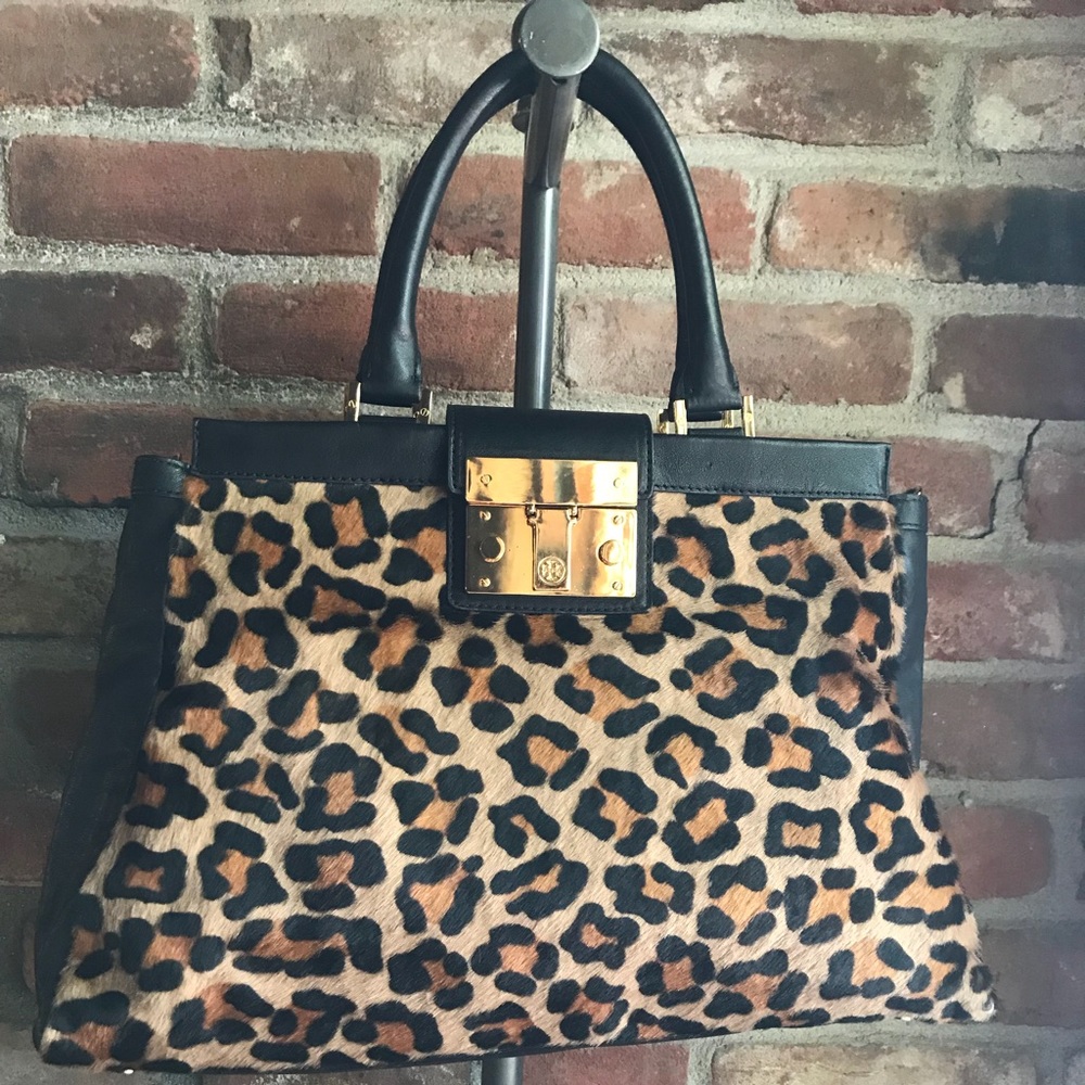 Tory Burch Leopard Print Holland Satchel